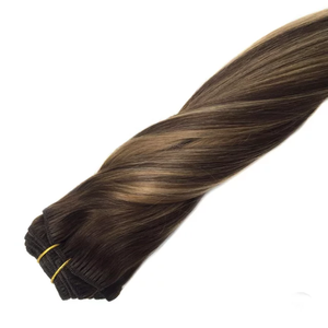 Jasmine Factory Double Drawn Remy Machine Weft Hair Extensions 100% Machine Sewing Double Weft Colored Human Hair Weft Extension - Product Image 3