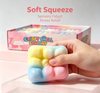Jouet Squishy en forme de coquille croustillante, simulation de guimauve craquelée, alimentaire, doux à presser, sensoriel, anti-stress, cadeaux pour fêtes