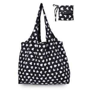 Sac de courses pliable en nylon écologique recyclé personnalisé, sac de shopping réutilisable en polyester pliable - Product Image 4