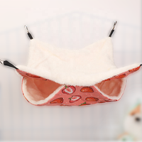 Hamac suspendu pour animaux de compagnie, nid pour écureuil et lapin, sac de couchage en coton OEM pour petits animaux, double couche, confortable, vente en gros d'usine GMTPET