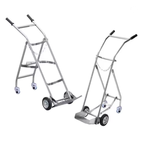 Zuurstoftankar Dolly Roestvrijstalen Gasfles Kar Met Intrekbare Wielen Propaan Tankwagen Cilinder Carttrolley Truck - Product Image 2