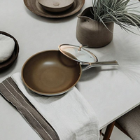 Ensemble de casseroles en acier inoxydable tri-couches 304, série titane fondu, antiadhésif, compatible gaz et induction, poêle de cuisson B