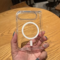 Coque magnétique transparente pour iPhone Ultra, protection antichute de qualité N52, compatible avec la pliage à 8 positions, vente en gros