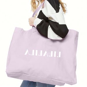 Sacs de courses en gros, sacs en toile de coton bio réutilisables, impression personnalisée, sac de plage, sac de courses avec logo - Product Image 5