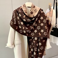 Écharpe-châle longue et élégante pour femme, en polyester imitation cachemire, nouvelle collection automne, épaisse et chaude, à motif géométrique, style luxe léger