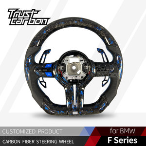 Volante de Fibra de Carbono Forjado Azul Personalizado para BMW X3 X5 X6 F30 F10 F87 F82 F80 F11 F15 <span class=keywords><strong>M2</strong></span> M3 M4 M5 M6 <span class=keywords><strong>240i</strong></span> 440i 540i - Product Image 2