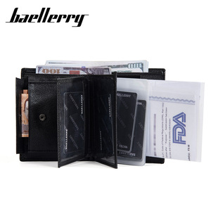 Baellerry Men's <b>Wallet</b> Black Coffee Color Multi Functional Passport <b>Holder</b> With Magnetic Snap And Zipper Coin Pouch - Product Image 2
