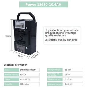 Lifepo4 Isi Ulang Baterai Li-Ion Ion 24V 36V 48V Baterai Lithium untuk Sepeda Listrik Becak Sepeda - Product Image 3