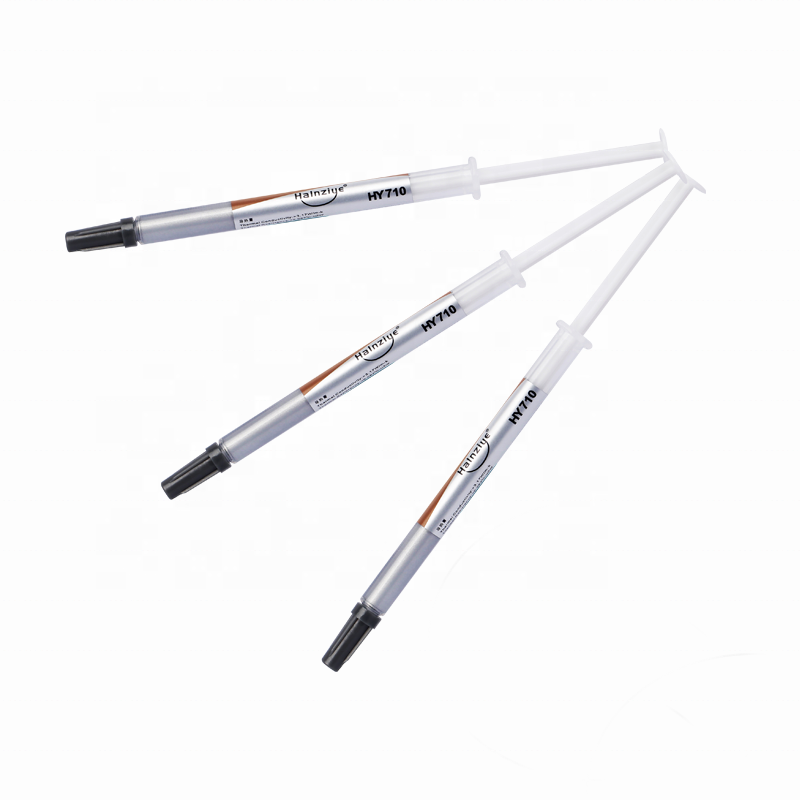 Серебристая термопаста HY710 с нанопорошком для компьютерного радиатора с msds