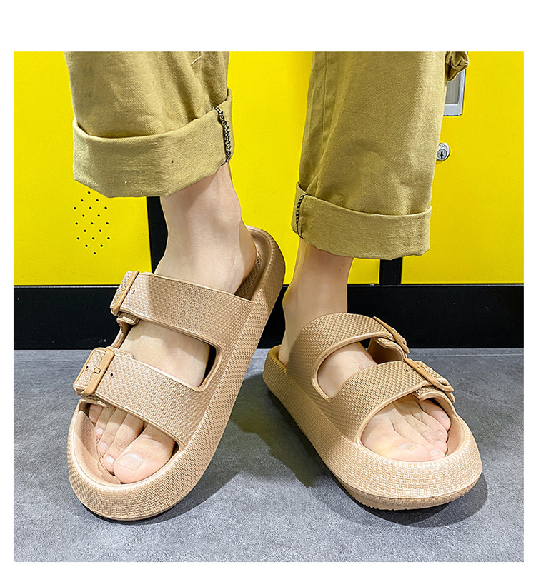 Home Casual Platform Slides Slippers Oversized Beach Shoes Women Men Outdoor Sandals