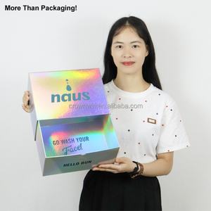 Crown Win Customized Rigid Boxes Laser Magnet Gold Foil Embossing Vanishing Matt Lamination UV Coating Coated <b>Paper</b> Sponge Satin - Product Image 2