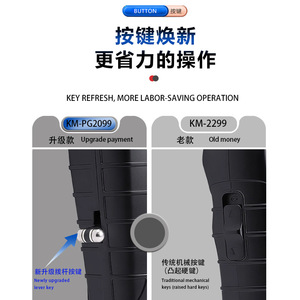 เครื่องตัดผมไฟฟ้าเคเมอิใบมีดขนาด 5 ซม. แบบชาร์จไฟได้สำหรับใช้ในร้านเสริมสวย KM-PG2299 - Product Image 5