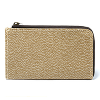Dompet uang koin uang risleting kanvas Vintage klip uang desainer Mini dompet tempat kartu kredit ramping untuk pria
