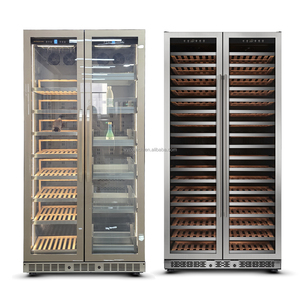 <span class=keywords><strong>Nevera</strong></span> de cajón para vinos, enfriador, gabinete con estantes de madera, metal y acrílico, empotrable o independiente para restaurante - Product Image 6