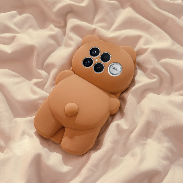 Customizable 3D Cute Bear Silicone Phone Case Thick Shockproof Hanging Chain for for for