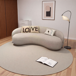 Sofá nórdico contemporáneo para sala de estar, sofá curvo semicircular, sofá tapizado de diseñador, Villa, apartamento, oficina, Vestíbulo - Product Image 1