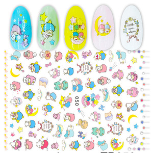 2025 Professional <b>Nail</b> Salon Supplies New Cartoon Character Design Mixed Color 3D <b>Nail</b> Art <b>Decals</b> Plastic Child-Safe Non-Toxic - Product Image 1