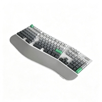 Clavier mécanique Tri-mode sans fil 2.4G + Type-C RGB à commutation à chaud 105 touches Dye-Sub Budapest Silent Red Magnetic Rest