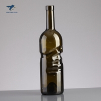 Bottiglia di Champagne Vuota da 750ml, Verde Antico, Mini Formato, con Coriandoli Dorati, Modello Ace of Spade - Prezzo all'Ingrosso