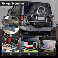 Plateau de montage de porte arrière en alliage noir mat pour Jeep Wra-ngler JK 2007-2018