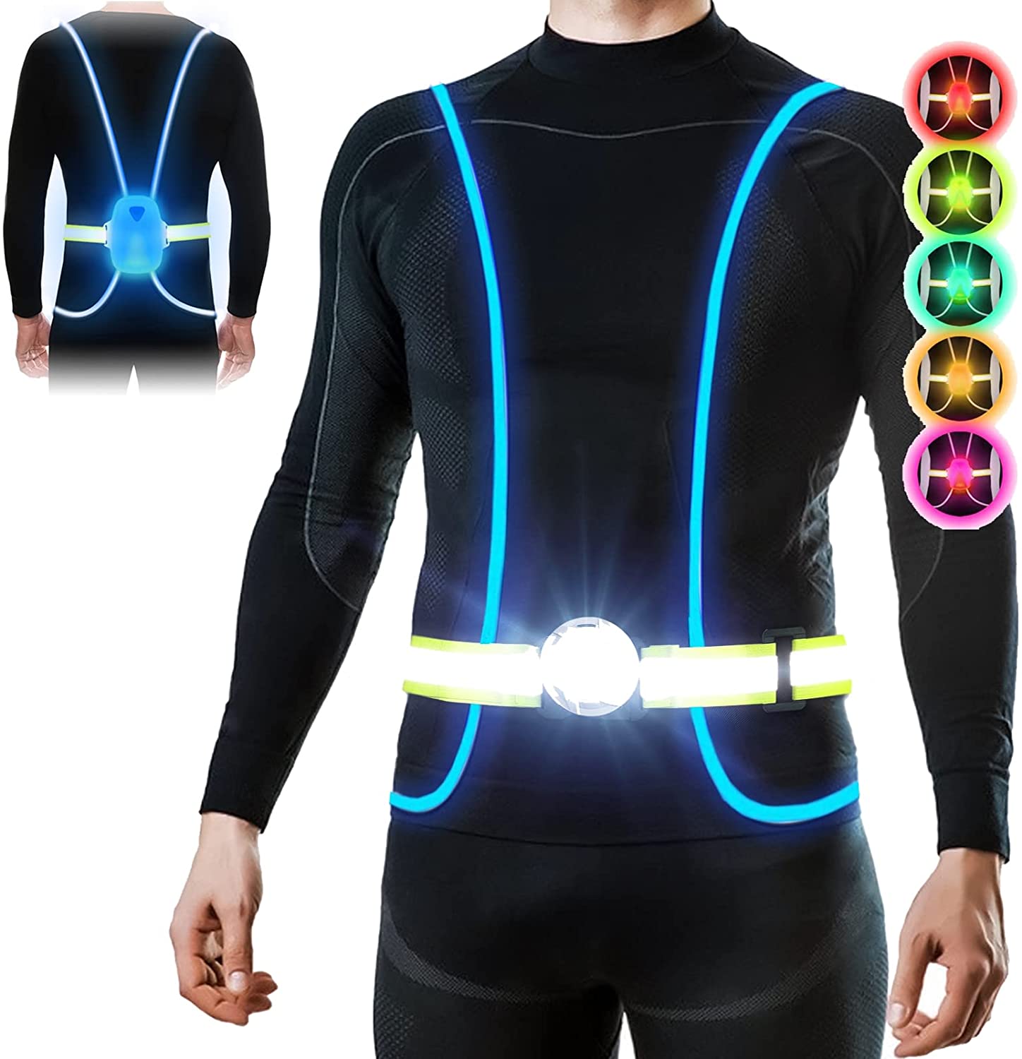 Высококачественный беговый жилет для бега водонепроницаемый светоотражающий жилет с регулируемым эластичным поясом