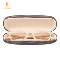 Étui à lunettes rectangulaire en cuir PU rigide, organiseur de voyage de 6 pouces, logo personnalisé et plusieurs couleurs au choix