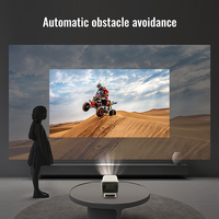 Proyector inalámbrico R2 Pro con enfoque automático y corrección trapezoidal para presentaciones de oficina sin esfuerzo