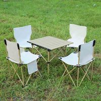 Chaise de camping pliable moderne en acier au carbone avec dossier et poches latérales de rangement en tissu Oxford pour l'extérieur – Vente en gros