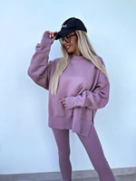 Ensemble deux pièces tissé pour femme, toucher lisse et net, 100 % polyester, tombé fluide, pantalon long sportif et ajusté, ensemble de survêtement