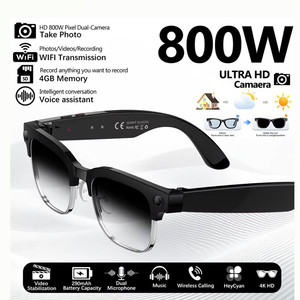 Lunettes intelligentes W630 avec caméra 8MP, appels vidéo, enregistrement photo, WIFI, anti-lumière bleue, <span class=keywords><strong>traduction</strong></span> <span class=keywords><strong>en</strong></span> temps réel, lunettes IA pour les affaires - Product Image 1