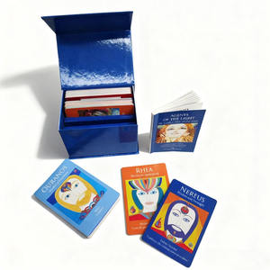 Baraja de Cartas del Tarot Oracle en Caja Magnética <span class=keywords><strong>Azul</strong></span>, Papel Ecológico y Duradero, Diseño Personalizable con Guía para Principiantes - Product Image 1