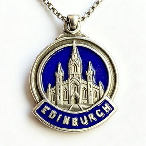 Medalla Circular Religiosa de Plata de Ley de la Iglesia de Edimburgo, Recuerdo Religioso de Aleación de Zinc con Grabado en Relieve - Product Image 1