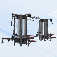 Appareil de musculation multifonctionnel professionnel 8 stations avec système de câbles et pile de poids