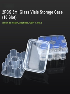 Custom 3ml 5ml 7ml 10ml 10cc Clear Plastic Vial <b>Boxes</b> Cillin Bottle <b>Storage</b> Travel Case Recycled <b>Materials</b> Vials Holder - Product Image 2