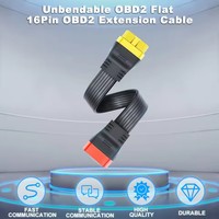 Cable de extensión OBDII de 16 pines macho a hembra de 36CM/60CM para conector OBD2, Cable de diagnóstico ELM327 OBD2 de 16 pines
