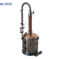 Destilador de vapor de cobre y acero inoxidable, máquina de extracción de hierbas, extractor de aceite esencial para el hogar