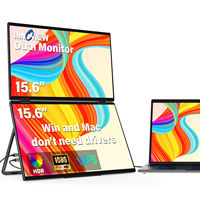 Monitor Portátil Dual InnoView de 15.6 Pulgadas y 1080P |   Plegable y 315 °   Ajustable |   Segunda Pantalla USB-C