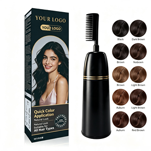 ขวดย้อมผมพร้อมหวี CHUYAN Magic Comb สีดำสนิท สำหรับย้อมโคนผม ใช้งานที่บ้าน ได้รับการรับรองมาตรฐาน CE รับผลิตแบบ OEM แบรนด์ส่วนตัว มีตัวอย่างให้ทดลอง - Product Image 1