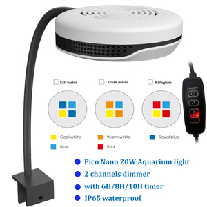 Lampe LED pour aquarium Spectra Aqua Sp20 20W pour aquarium, mini lampe pour eau douce et salée, lampe pour réfugium avec minuterie et variateur - Product Image 1