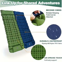 Vente en gros Matelas gonflable de randonnée pliable en nylon TPU Tapis de couchage imperméable pour le camping