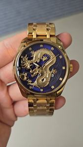 Nouvelle montre-bracelet pour homme <span class=keywords><strong>SKMEI</strong></span> <span class=keywords><strong>9193</strong></span> de haute qualité, mouvement japonais, acier inoxydable, dragon doré, quartz - Product Image 5