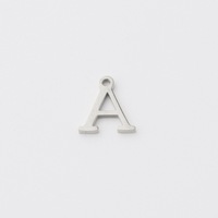 SSeeSY Mode Charmes En Acier Inoxydable Or 18k 26 Lettres Alphabet Initiale DIY Pendentif pour Bracelet Collier Sac Vêtements Jeans