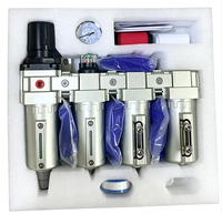 Unité de traitement d'air série AC4000 à 4 unités, filtre régulateur lubrificateur pneumatique à purge automatique NPT1/2" 3/4"