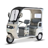 Nouveau tricycle électrique pour passagers, batterie au plomb-acide 60V, tricycle 1000W, siège double rangée, tricycle électrique fermé pour adultes