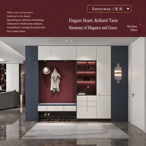 SNOW <span class=keywords><strong>PALACE</strong></span> Armoire de cuisine impériale |   Bouton à quatre branches |   Panneau tissé bordeaux |   Bois contemporain |   Usage en appartement |   Interdit - Product Image 2