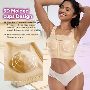 Modellante Post-operatorio per l'aumento medico del seno Push up top del reggiseno Faja con cinturino stabilizzatore per protesi mammarie - Product Image 4