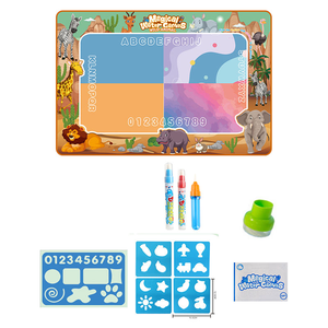 Alas Gambar Ajaib Air Hewan Liar Kanvas Grafiti 80cm*60cm Alas Air Tulis dan Gambar Mainan Menggambar untuk Balita - Product Image 6