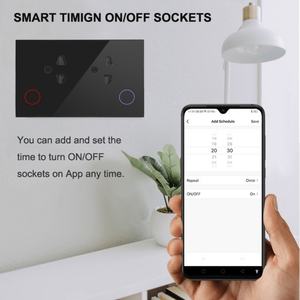 ปลั๊กไฟอัจฉริยะ Glomarket Smart Home WiFi 13A Tuya แบบสองช่อง วัสดุ ABS สำหรับอุปกรณ์อัตโนมัติในประเทศไทย - Product Image 3