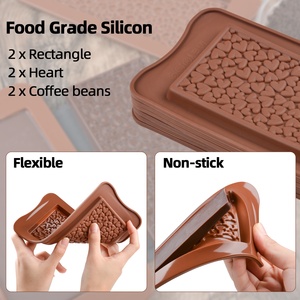 Molde de Silicona para Barras de Chocolate en Forma de Corazón y Diamante, Antiadherente, Libre de BPA, con Certificación LFGB, de la Fábrica MUYULINS - Product Image 5