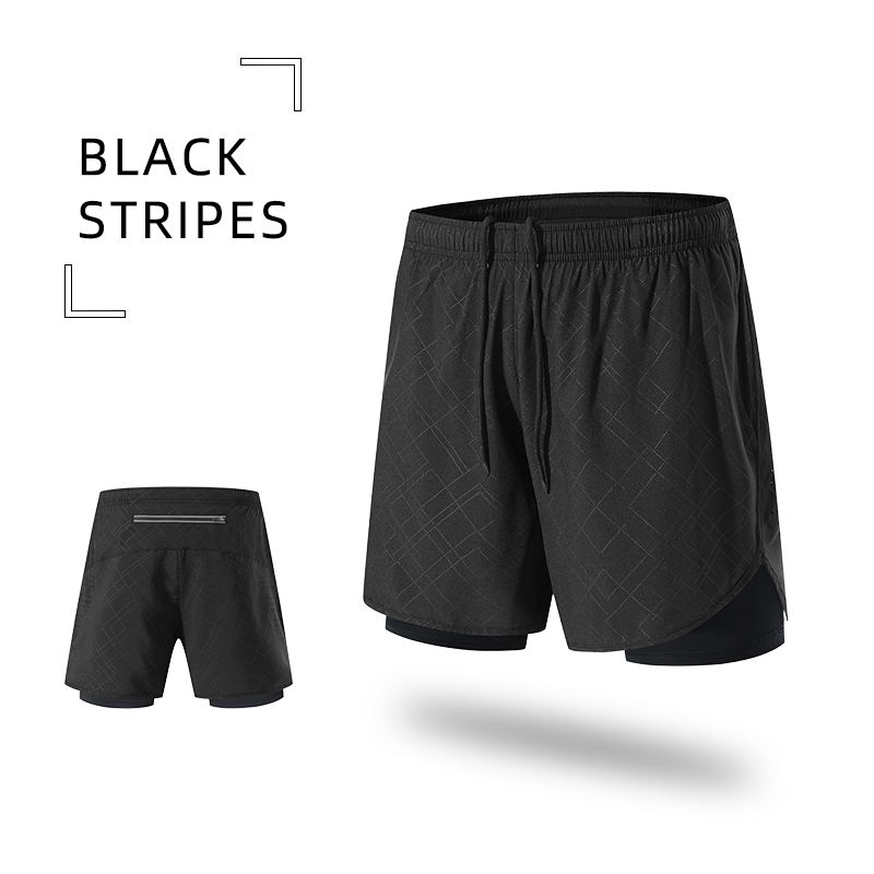 Black (men's striped embossed)